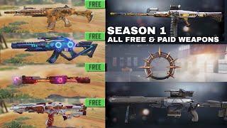 Season 1 2025 Confirm New Free & Paid All Legendaries All New Epic & Mythic Weapons Leaks Codm 2025