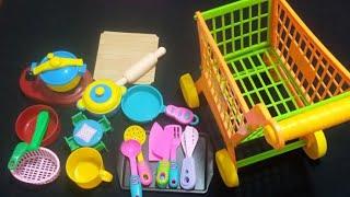 small toys kitchen set unboxing miniature plastic cooking play set| toys review cooking game