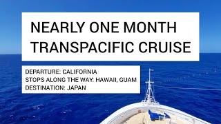 Transpacific cruise from California to Japan, US to Asia repositioning cruise, Diamond Princess