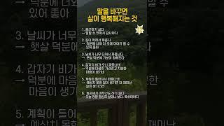 말을 바꾸면 삶이 행복해지는 것