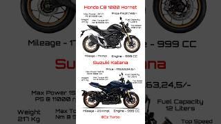Honda CB 1000  Hornet Vs Suzuki Katana Full Comparison Review