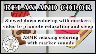 Coloring video for relaxation  | ASMR sounds coloring book with markers | Relaxing video for sleep