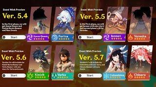 CONFIRM 5.4 to 5.7 BANNER ROADMAP EXPOSED! Furina, Mavuika, Varesa, Varka - Genshin Impact