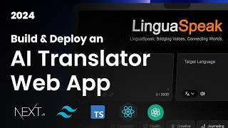 Build an AI Voice & Text Translation with NextJS, Tailwind CSS & TypeScript