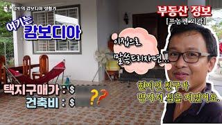 [ 캄보디아 ] 부동산 정보시리즈 EP7 / 현지인이 땅을 사서 집을 지으면 ? 프놈펜외곽 택지구매가격 / 마당이 있는 2층단독 건축비용 / Life in Cambodia