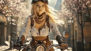 A Spring Day in the Steampunk City - AI film / short movie