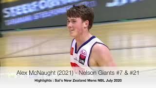 Alex McNaught (Class of '22) Sals NZ Mens NBL Highlights 2020