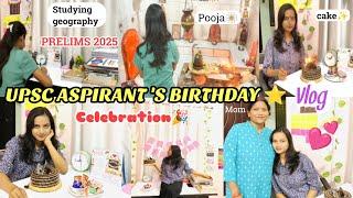 UPSC ASPIRANT'S BIRTHDAY⭐ study + celebration Aspirant in Prayagraj #vlog