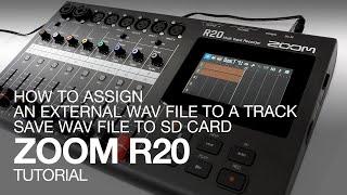 [How to assign an external WAV file to a track on R20] - Save WAV file to SD card