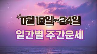 11🈷️18일~24일 일간별 주간운세 [소혜사주]