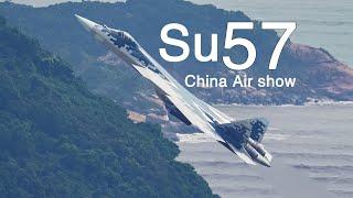 Russia Su-57 Cobra maneuver China Air Show  Many Maneuvers