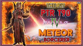 S6 PTR Meteor Sorc T90 Pit Clear - Diablo 4