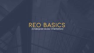 REO BASICS