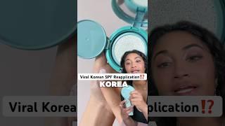 Trying the VIRAL Korean reapplication sun cushion on my BROWN SKIN ​⁠@bringgreen