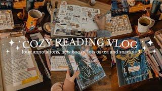 cozy reading vlog  long annotations, new books, lots of tea and reading 