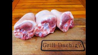 Grilling/braising ham hocks with a twist. Dutch oven recipes. One pot.