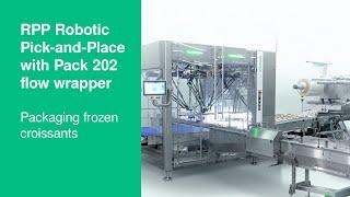 Syntegon RPP Robotic Pick-and-Place with a Doboy Pack 202 flow wrapper