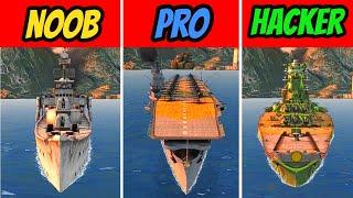 Noob VS Pro VS Hacker - Battle Of Warships