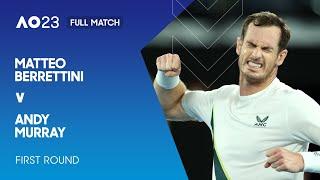 Matteo Berrettini v Andy Murray Full Match | Australian Open 2023 First Round