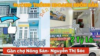 Chỉ 2 tỷ hơn chút nhà bán Hóc Môn mặt tiền thông kdoanh buôn bán ngay chợ Nông Sản Hóc Môn #nhaban