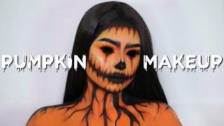 PUMPKIN SKULL TUTORIAL   HALLOWEEN MAKEUP | Elle James