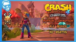 Potion Commotion - Full Walkthrough - No Deaths - All Gems - Crash Bandicoot 4 It's About Time [4k]