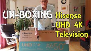 UNBOXING HISENSE 50" UHD 4K TV