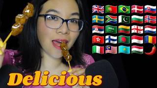 ASMR DELICIOUS IN DIFFERENT LANGUAGES (Soft Speaking, Eating Sounds, Mouth Sounds) ️