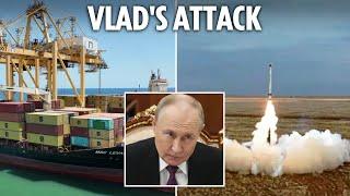 Putin launches missile blitz to 'sink ship carrying weapons to Ukraine'