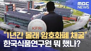 "1년간 몰래 암호화폐 채굴".. 한국식품연구원 뭐 했나? (2024.09.06/뉴스데스크/전주MBC)