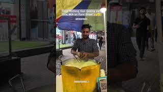 Hard Working Man Selling Part time Milk on Pune Street. JM ROAD Pune #hardwork #trust #god #pune