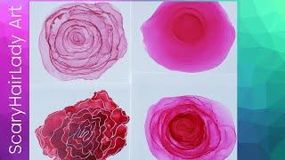 #97 How to make 3 different Roses & Infinity Ring with Alcohol Ink plus Alcohol and/or Pinata Blanco