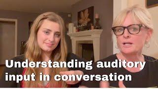 Talking with Abbey About Auditory Input in Conversations