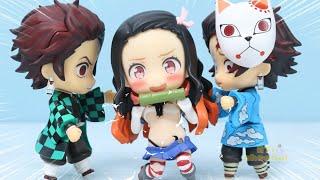 TwoTanjiro fighting over Nezuko【Demon Slayer】【Stop motion】【Nendoloid】