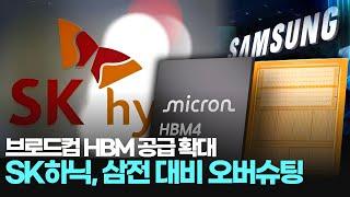브로드컴 HBM 공급 확대…SK하이닉스, 삼성전자 대비 오버슈팅