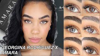 TRYING ALL 6 SHADES OF THE *NEW* AMARA X GEORGINA RODRIGUEZ COLLECTION (PART II) | LENS.ME