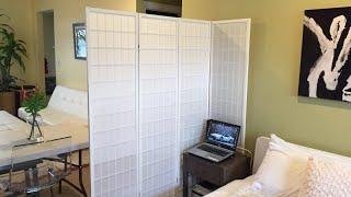 SQUARE FURNITURE WHITE 4 PANEL ROOM DIVIDER PRIVACY SCREEN CUSTOMER REVIEW