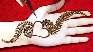 Easy & Stylish Heart Mehndi design Front Hand| Simple Arabic Mehndi Design | Mehandi