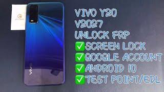 VIVO Y20/V2027 unlock frp｜screen lock｜pattern lock｜google account｜TEST POINT/EDL ｜by MRT DONGLE