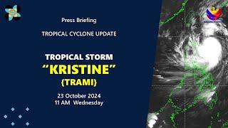 Press Briefing: Tropical Storm #KristinePH {TRAMI} at 11 AM | October 23, 2024 - Wednesday