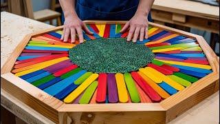 This Colorful Table Is a Must-see! Witness The Young Craftsman's Incredible Talent