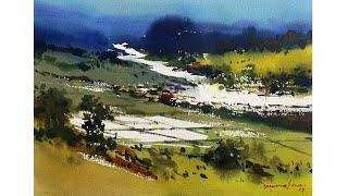 Watercolor Landscape Tutorial | Watercolour Demo by Shahanoor Mamun