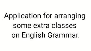 Application for arranging some extra classes on English grammar @englishwithazim