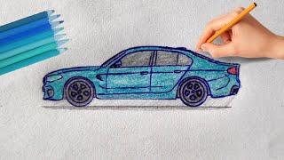 HOW to DRAW a BMW M5 F90? EASY!