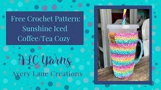 Crochet Iced Coffee Cozy Tutorial | Crochet Coffee Cozy | Easy Crochet Cup Cozy | Iced Drink Cozy