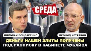 БОНДАРЕНКО, КРУТАКОВ: Деньги нашей элиты получены под расписку в кабинете Чубайса