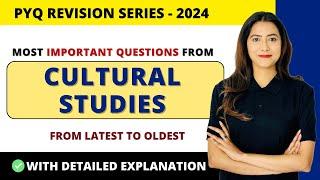 All Important Questions of Cultural Studies - Video 1 | Cultural Studies | Sunaina Jethani