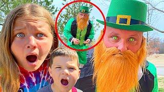 My DAD IS a LEPRECHAUN! The EVIL ELF LEPRECHAUN is CONTROLLING Aubrey and CAleb's DAD!