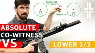 Absolute Co-witness vs. Lower 1/3 Sights