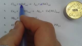 Chemical Reactions Worksheet III - Stepwise Solutions